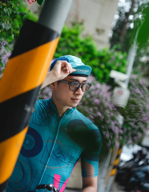 EdWonder 小帽Wonderfool Infinite Cycling Cap Teal Green 藍綠紅