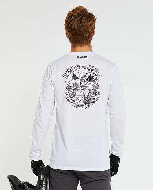 DHaRCO T恤 LS Thrills & Chills 長袖-男-白