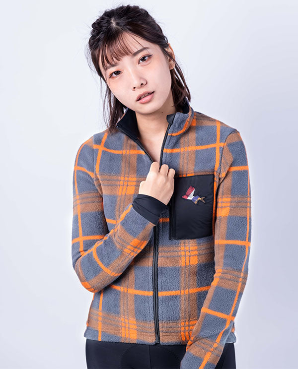 Café du Cycliste 車衣Solange Orange Graphite Gravel長袖 女-橘/灰