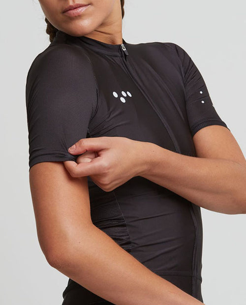 Pedla 車衣Essential Classic Jersey-Black短袖 女-黑