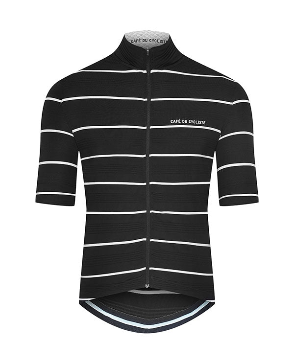Café du Cycliste 車衣Francine Midweight Jersey Black DoubleStripe 短袖 男 黑條紋