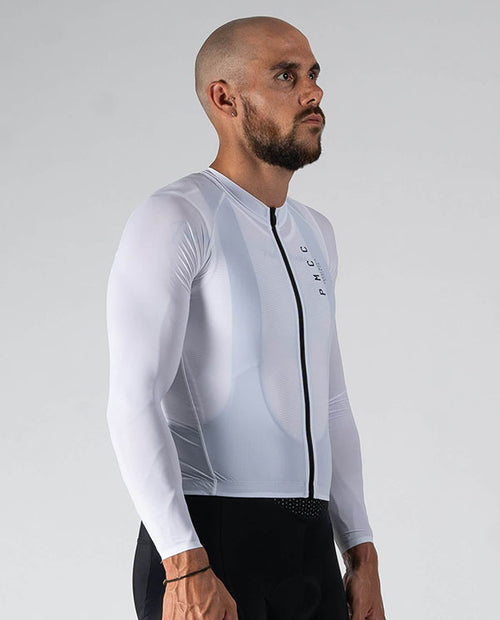 Pedal Mafia 薄長袖車衣 PMCC 男-白