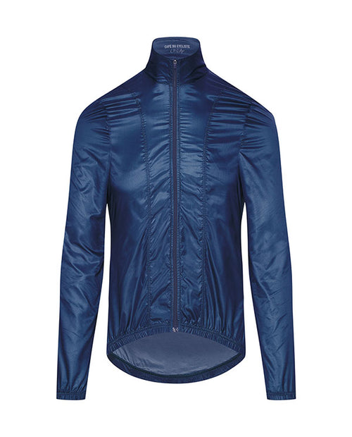 Café du Cycliste 外套Petra Jacket Peacock Blue極輕防風 男-孔雀藍