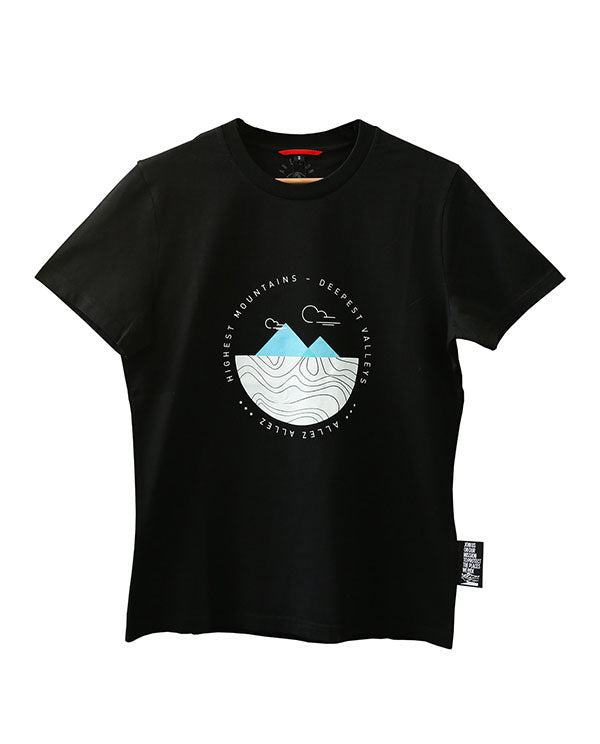 Biehler T-Shirt ALLEZ Mountains 短-山-黑