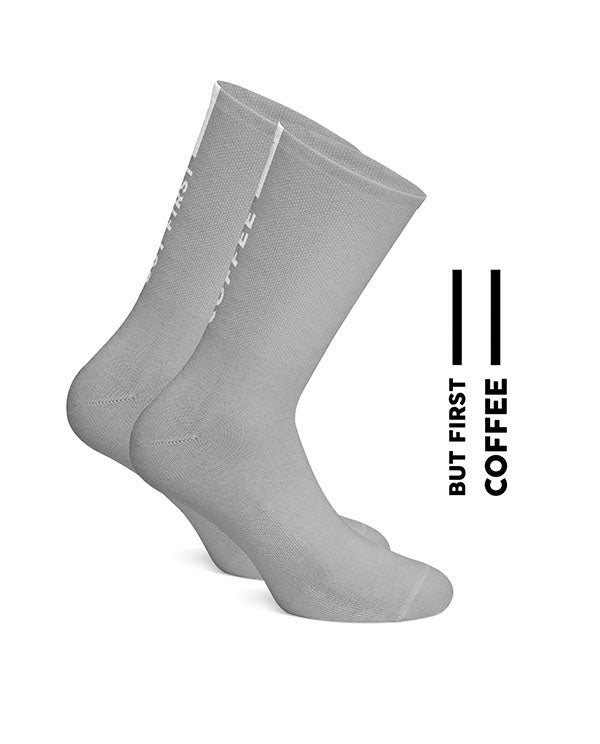 COIS 車襪But First Coffee Cycling Socks Grey - 灰