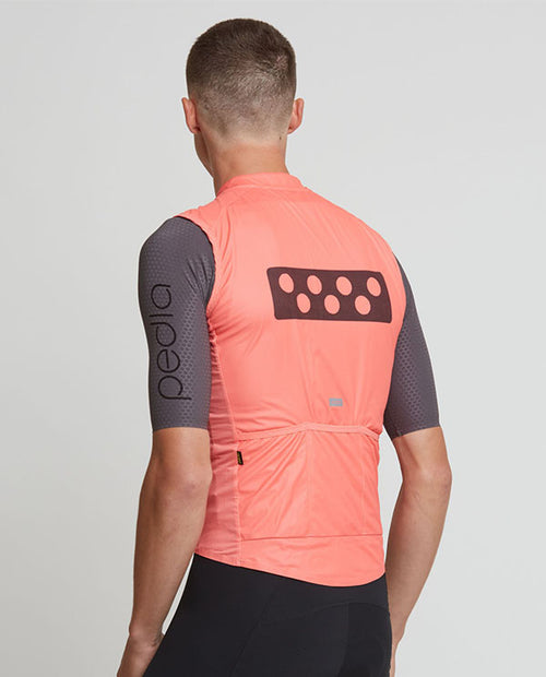 Pedla Pedla 防雨背心Pursuit Gilet Coral 男-珊瑚橘