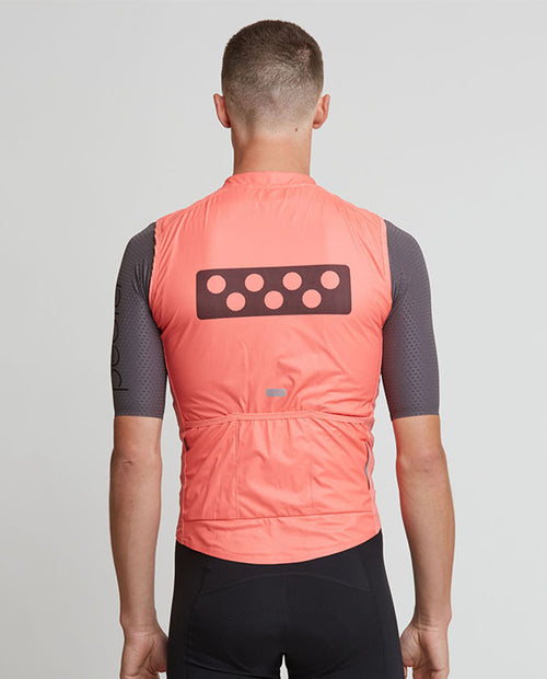 Pedla Pedla 防雨背心Pursuit Gilet Coral 男-珊瑚橘